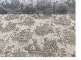 Gretchen Green Toile de Jouy fabric 