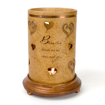 Comfort Candles Bless Our Home Hurricane Sleeve Comfort Candles Bless Our Home Hurricane Sleeve