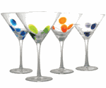 MoMo Panache Paradise Hand Blown Martini Glasses