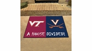 Fanmats 18685 Virginia Tech Hokies vs Virginia Cavaliers 33.75" x 42.5" House Divided Mat Area Rug Fanmats 18685 Virginia Tech Hokies vs Virginia Cavaliers 33.75" x 42.5" House Divided Mat Area Rug