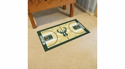 Fanmats 9322 Milwaukee Bucks 29.5" x 54" Large NBA Court-Shaped Runner Rug Fanmats 9322 Milwaukee Bucks 29.5" x 54" Large NBA Court-Shaped Runner Rug