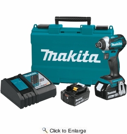 Makita XDT14T  18V LXT Lithium-Ion Brushless Cordless Quick-Shift Mode 3-Speed Impact Driver Kit (5.0Ah)