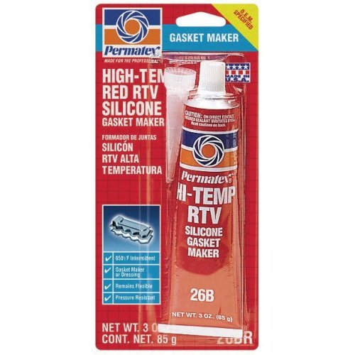 Permatex 81160 HighTemp Red RTV Silicone Gasket Maker 3 oz Tube (26B)