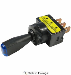 Pico 5561A  12 Volt 10 Amp On-Off Toggle Switch 1" Blue LED Illuminated Tip Handle SPST 25 per Package