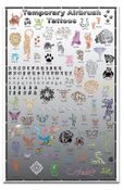 Airbrush Tattoo Stencils-Display Poster 1 Grey
