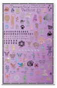 Airbrush Tattoo stencils-Display Poster 1 Purple