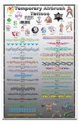 Airbrush Tattoo Stencils-Display Poster 3 Grey