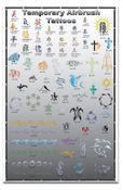 Airbrush Tattoo Stencils-Display Poster 4 Grey