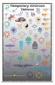 Airbrush Tattoo Stencils-Display Poster 5 Grey