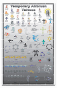Airbrush Tattoo Stencils-Display Posters|Grey