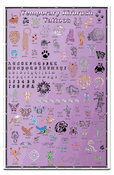 Airbrush Tattoo Stencils- Display Posters|Purple