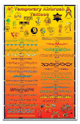 Airbrush Tattoo Stencils-Vinyl Poster Display 3|with Stencils