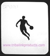 Airbrush Tattoo Stencil Basketball SP-019