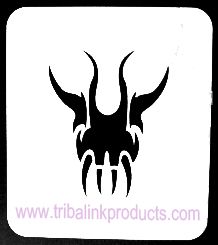 Airbrush Tattoo Stencil Bull Head MI-145