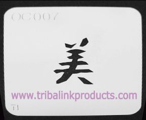 Airbrush Tattoo Stencil Chinese Symbol Beauty OC-007
