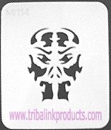 Airbrush Tattoo Stencil Creepy Face MI-114
