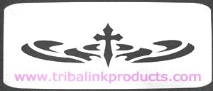 Airbrush Tattoo Stencil Cross Band RE-023