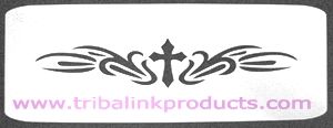 Airbrush Tattoo Stencil Cross Band RE-027