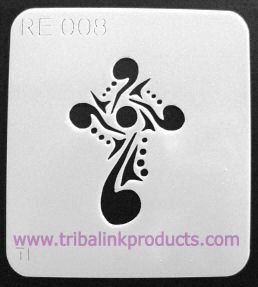 Airbrush Tattoo Stencil Cross RE-008