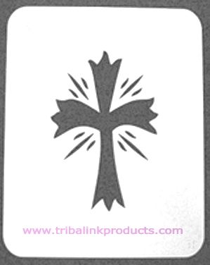 Airbrush Tattoo Stencil Cross RE-019