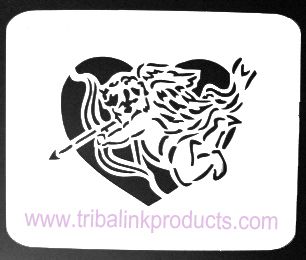 Airbrush Tattoo Stencil Cupid MI-043