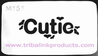 Airbrush Tattoo Stencil Cutie MI-151