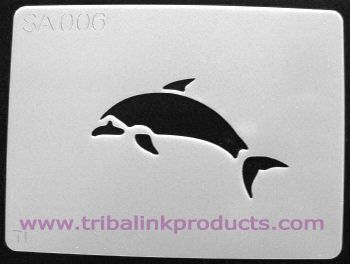Airbrush Tattoo Stencil Dolphin SA-006