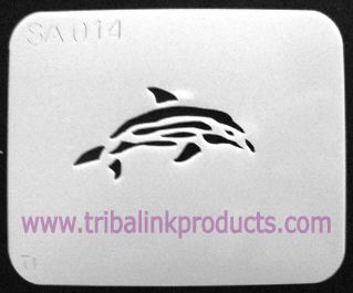 Airbrush Tattoo Stencil Dolphin SA-014