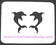 Airbrush Tattoo Stencil Dolphins SA-038