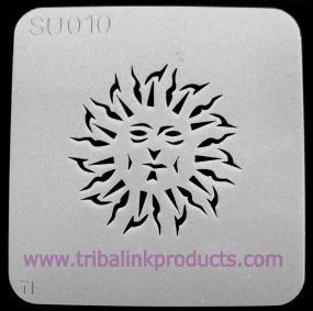 Airbrush Tattoo Stencil Face Sun SU-010
