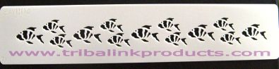 Airbrush Tattoo Stencil Fish Band SA-B04