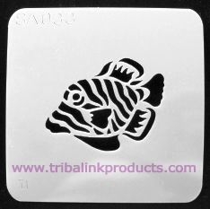 Airbrush Tattoo Stencil Fish SA-033
