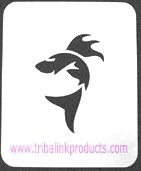 Airbrush Tattoo Stencil Fish SA-042
