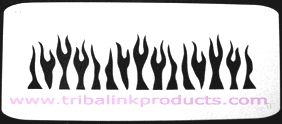 Airbrush Tattoo Stencil Flames MI-136
