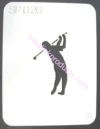 Airbrush Tattoo Stencil Golf SP-020