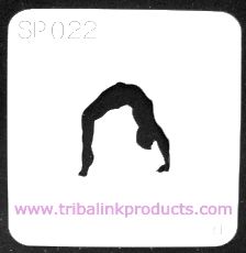Airbrush Tattoo Stencil Gymnastics SP-022