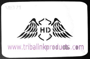 Airbrush Tattoo Stencil Harley Davidson MI-071