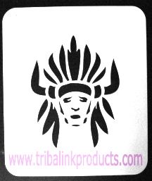 Airbrush Tattoo Stencil Indian MI-099