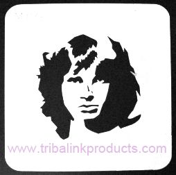 Airbrush Tattoo Stencil Jim Morrison MI-044