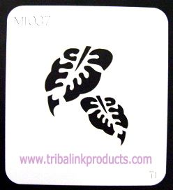 Airbrush Tattoo Stencil Leaves MI-037