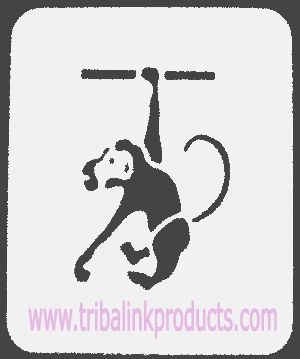 Airbrush Tattoo Stencil Monkey
