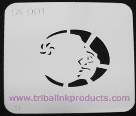 Airbrush Tattoo Stencil Moon SK-001