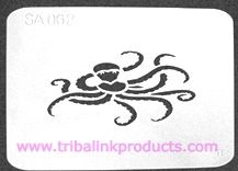 Airbrush Tattoo Stencil Octopus SA-062
