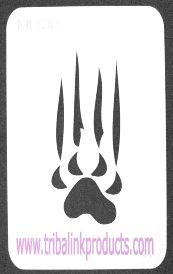Airbrush Tattoo Stencil Paw Print MI-130