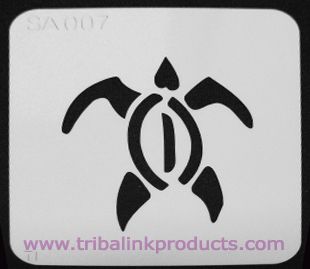 Airbrush Tattoo Stencil Sea Turtle SA-007