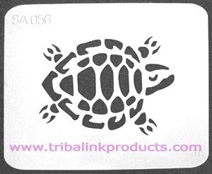 Airbrush Tattoo Stencil Sea Turtle SA-056