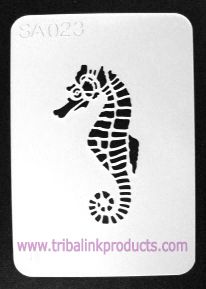 Airbrush Tattoo Stencil Seahorse SA-023