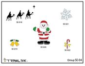 Airbrush Tattoo Stencil Set Christmas 04