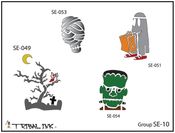 Tribal Ink Airbrush Tattoo Halloween Stencil Set 10