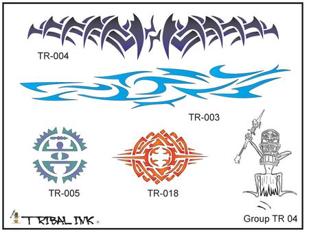 Airbrush Tattoo Stencil Set Tribal 04